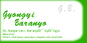 gyongyi baranyo business card